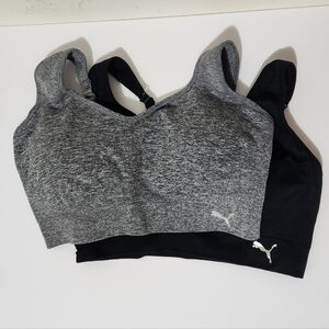 PUMA Performance Women’s Sports Bra seamless Black-Grey XL 2-pack C03-0048